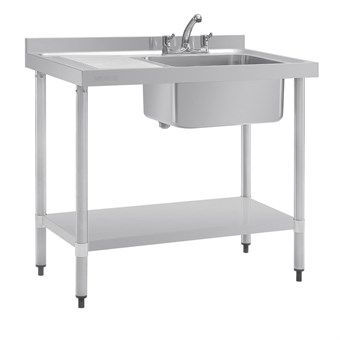Vogue RVS spoeltafel met afdruiprek links