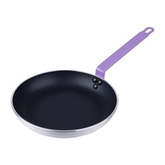 Hygiplas Teflon Platinum Plus anti-aanbak koekenpan 280mm paars handvat