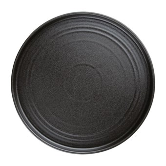 Olympia Cavolo platte ronde borden 27cm zwart (4 stuks)
