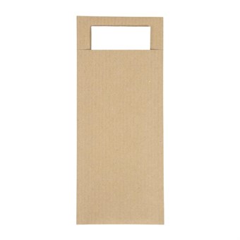 Europochette Bruin Bestekzakje met Wit Servet (500 stuks)