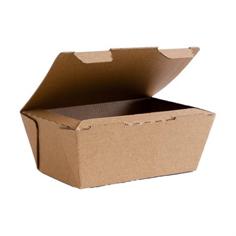 Vegware composteerbare ribkartonnen bakjes medium 60(H)x 150(B)x 110(D)mm (300 stuks)