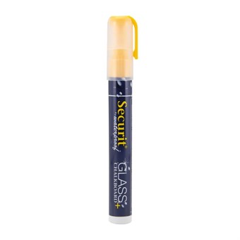 Securit Waterproof krijtstift (Glas + Krijtbord) in geel met 2-6mm penpunt