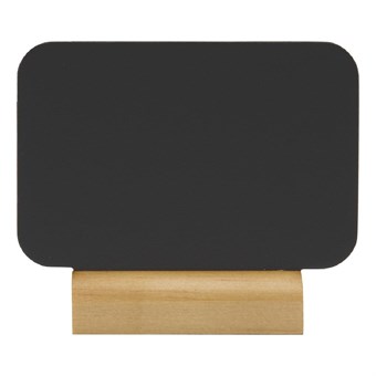 Securit Silhouette rechthoekige mini krijtborden, inclusief krijtstift Houten voet (doos 4)