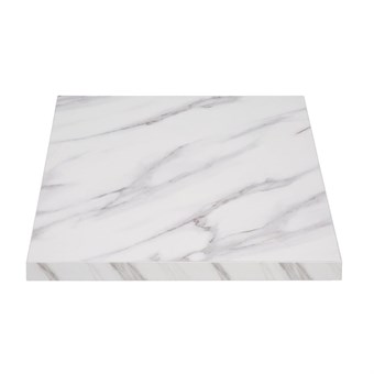Bolero, voorgeboord vierkant tafelblad met marmereffect, 600 mm