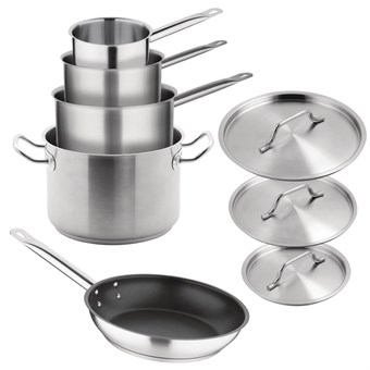 Vogue Cook Like A Pro 5-Delige Roestvrijstalen Inductiepannenset
