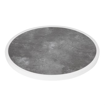 Bolero Rond Tafelblad Van Glasvezel, Donker Steeneffect, 580mm