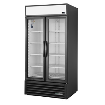 True Koeling Met 2 Glazen Deuren 991L Staand Zwart Gdm-35-Hc-Tsl01