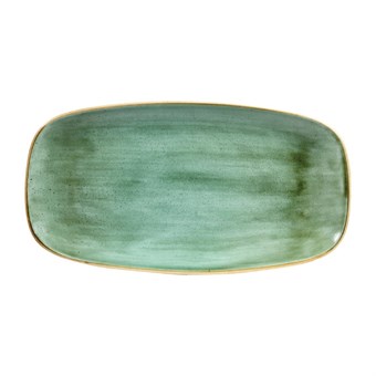 Churchill Stonecast Samphire Green Chefs Ovaal Bord 35.2 x 18.7cm (pak van 6)
