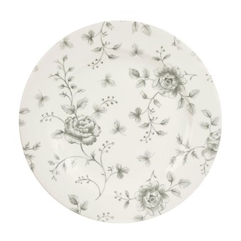 Churchill Rose Chintz Grey Bord 21cm (pak van 6)