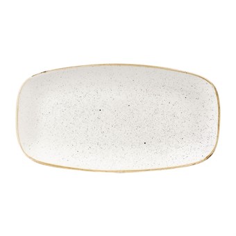 Churchill Stonecast Barley White Chefs Ovaal Bord 35.2 x 18.7cm (pak van 6)