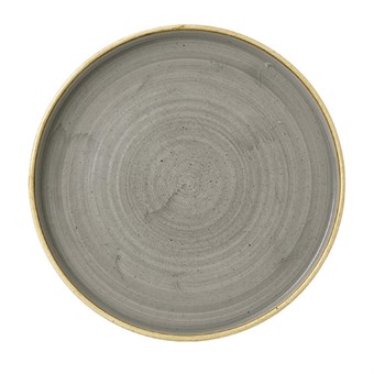 Churchill Stonecast Grey Bord Met Opstaande Rand 22cm (pak van 6)