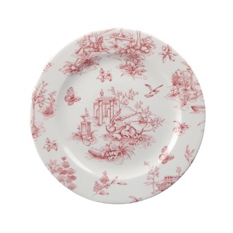 Churchill Toile Cranberry Bord 20.3cm (pak van 6)