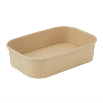 Fiesta Recyclebare Rechthoekige Voedselcontainers 650ml (Verpakking Van 300)