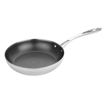 Vogue Tri-Shield Roestvrijstalen Koekenpan met Clad Coating, 24 cm