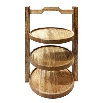Olympia 3-laags standaard mango hout voor 200 mm borden