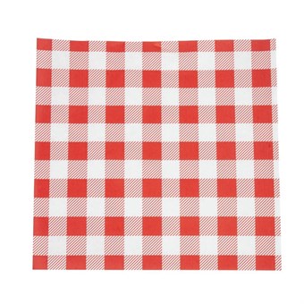Fiesta Composteerbare Rood Gingham Vetvrije Vellen - 380x310mm (Pak 200)
