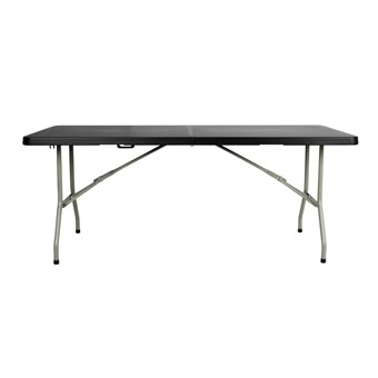 Bolero Rechthoekige Centraal Opvouwbare Tafel 6ft Zwart