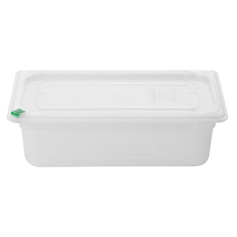 Hygiplas Click PP GN-bak 1/3 met deksel & 7 kleurclips 100 mm 3,6L (set van 4)