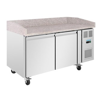 Polar U-Series Dubbele Deur Pizza Werkbank met Granieten Blad 428Ltr
