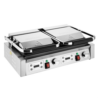 Buffalo Dubbele Contactgrill Geribbelde Platen