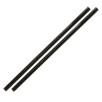Sier Diposables Refork rechte rietjes zwart ø 8 mm / 24cm (doos 100)