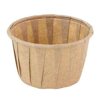 Sier Disposables Souffle bakje (FSC® papier) rond bruin 1.25oz / 37ml  ø50 x h31mm (doos 200)