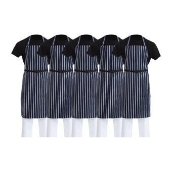 Whites Butchers gestreepte koksbuis blauw/wit (5 stuks)