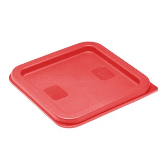 Hygiplas vierkant deksel rood groot