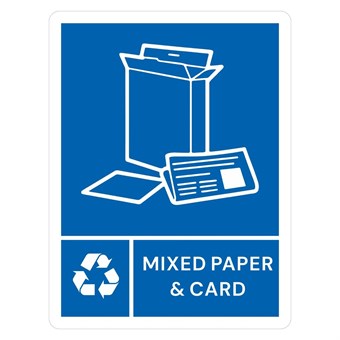 Jantex Slim Bin Label - Gemengd Papier & Karton
