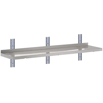 Gastro-M complete wandplank 1-laags 140x40cm - volledige montageset (excl. schroeven)