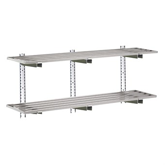 Gastro-M Compleet wandrek 2 niveaus 160x40cm - volledige montageset (excl. schroeven)