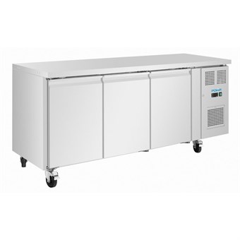 Polar U-Series Drie-deurs smalle koelwerkbank 231Ltr