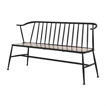 Bolero Alma bank met latten en gebogen rugleuning 