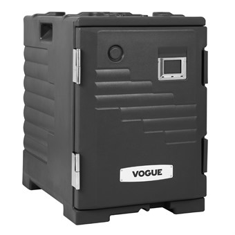 Vogue geïsoleerde voedseltransportbox frontlader 1/1GN zwart