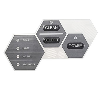 Nisbets Essentials ijsmachine bedieningspaneel sticker