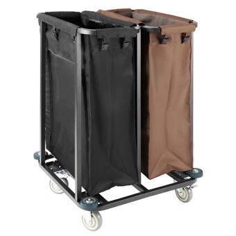 Jantex 2 compartiment wasmand op wielen 2x100L