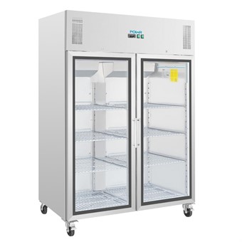 Polar G-Series staande dubbeldeurs gastro displaykoelkast 1200L