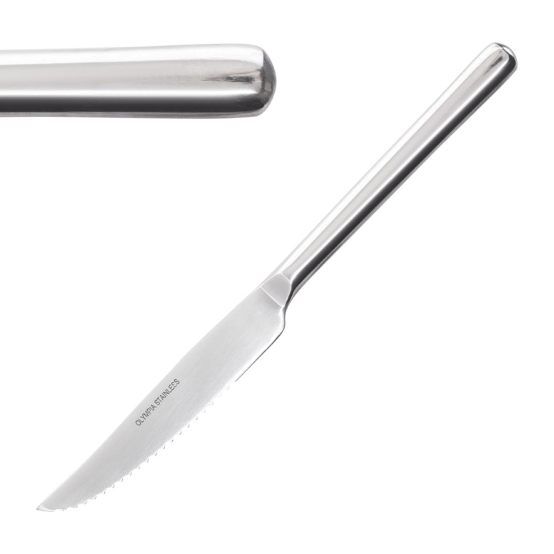 Olympia RVS steak- en pizzamessen (12 stuks)