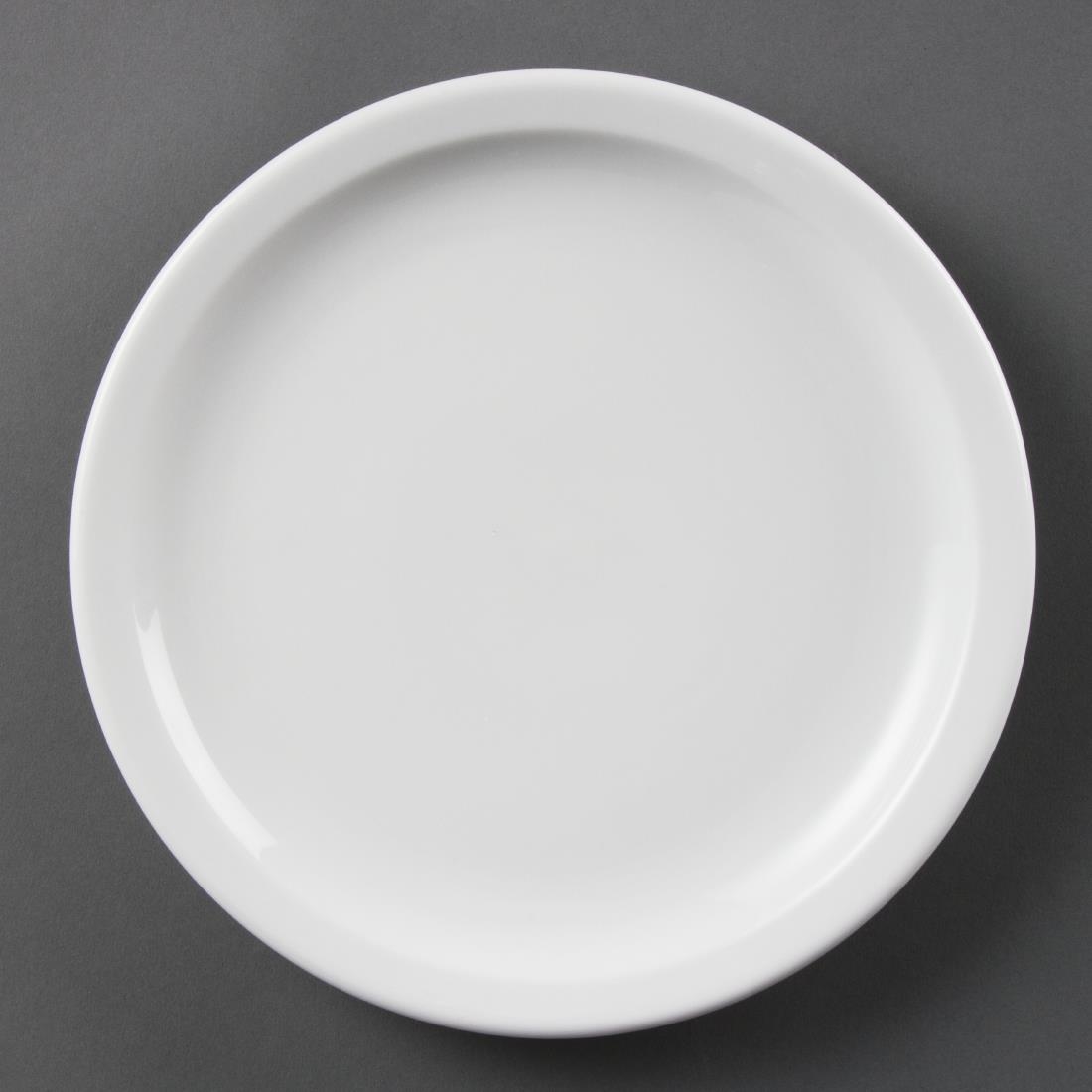 Olympia Whiteware smalle rand borden 230mm (12 stuks)