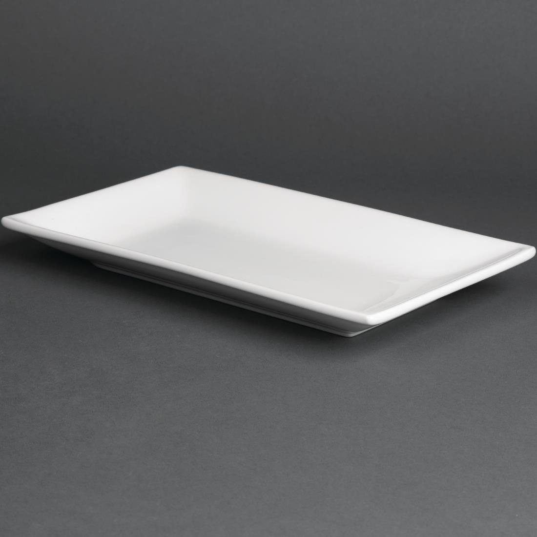 Olympia Whiteware rechthoekige serveerschalen 25x15cm (4 stuks)