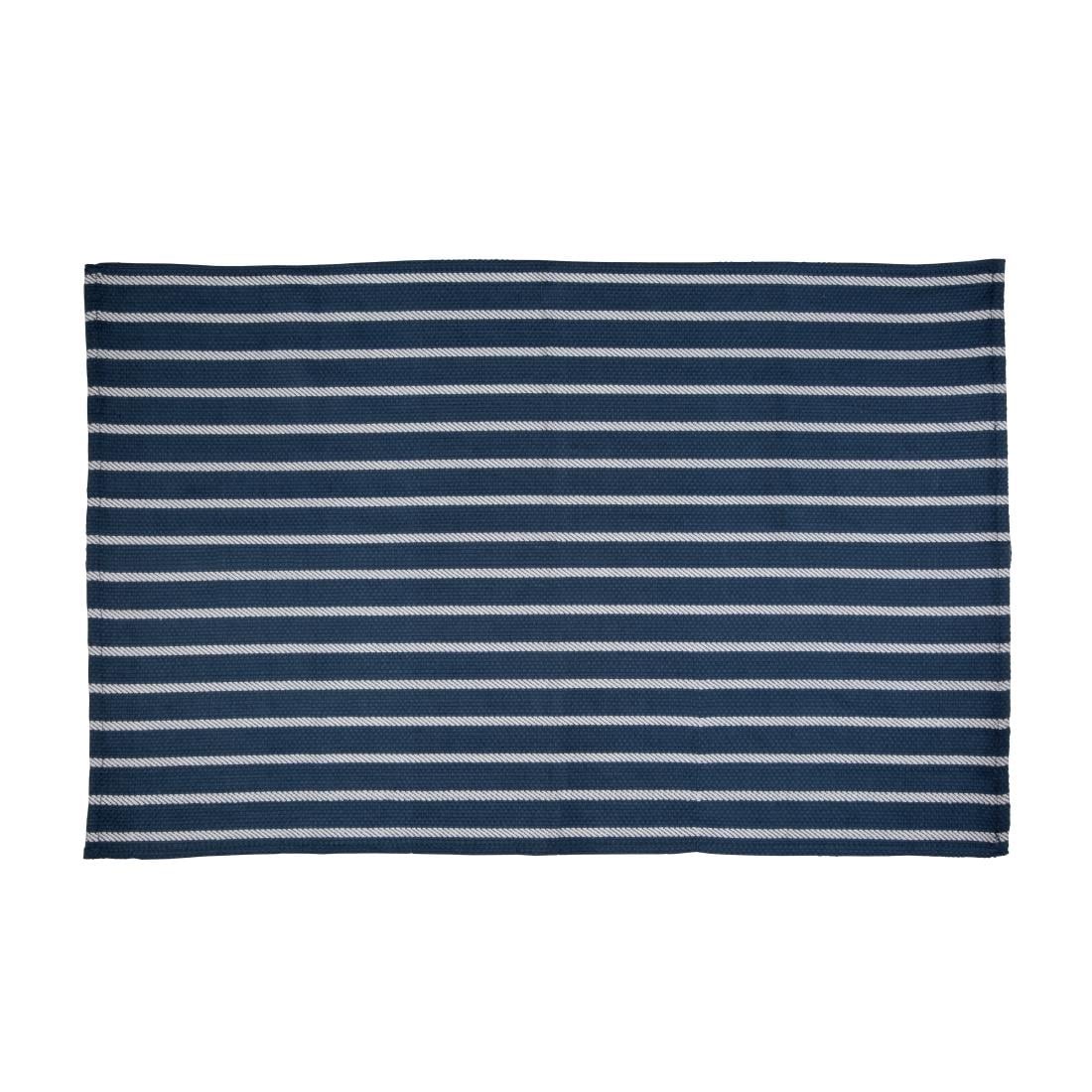 Vogue kokstheedoek met slagersstreep, marineblauw
