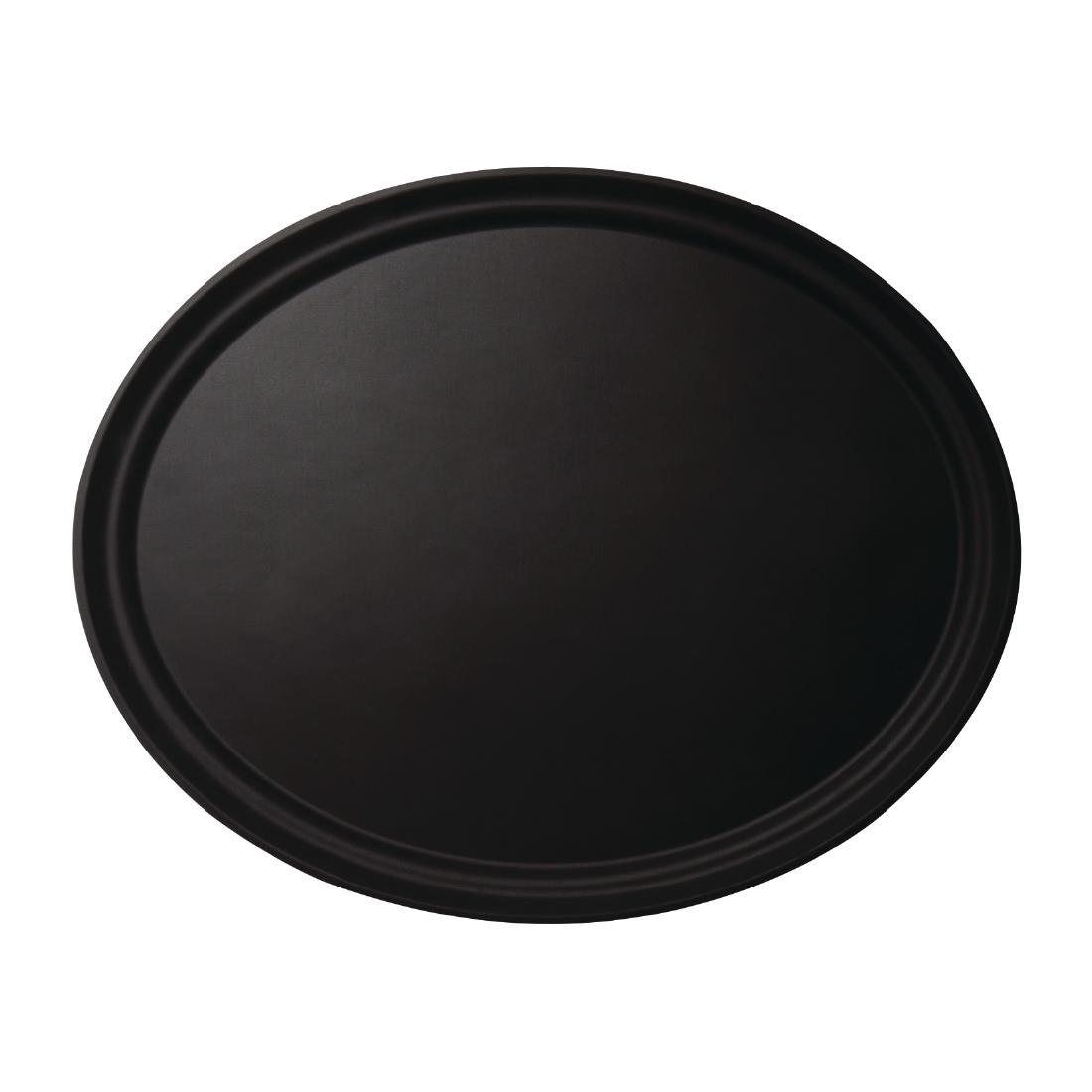Cambro Camtread ovaal dienblad zwart 60 x 73cm