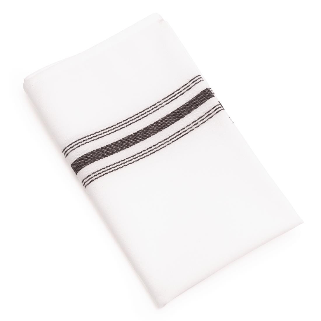 Servetten zwart gestreept (10 stuks)