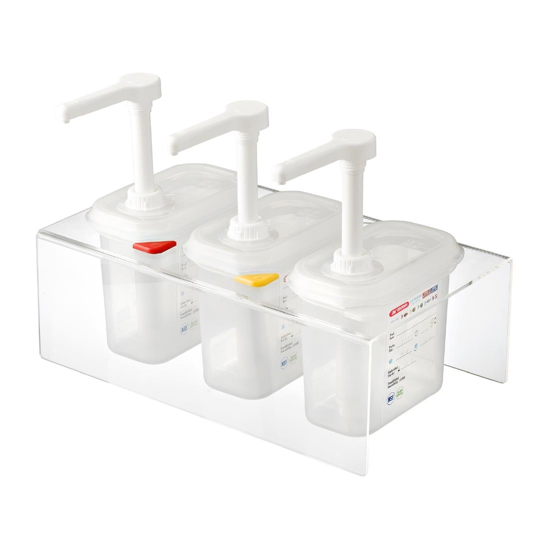 Araven sausdispensers GN 1/9 transparant 1,5L (3 stuks)