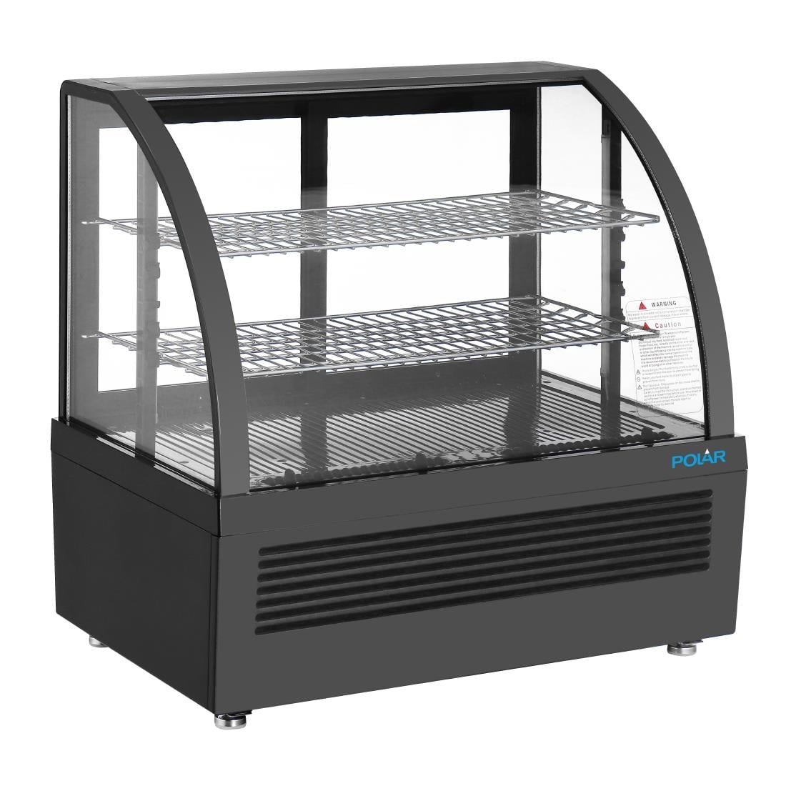 Vitrine réfrigérée de comptoir Polar série C noire 100L