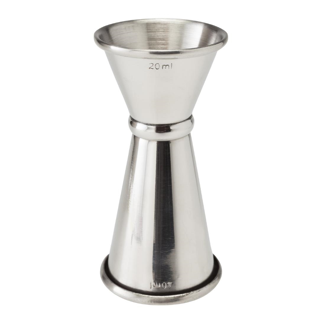 Beaumont RVS Gestreepte Jigger Maat 20ml/40ml