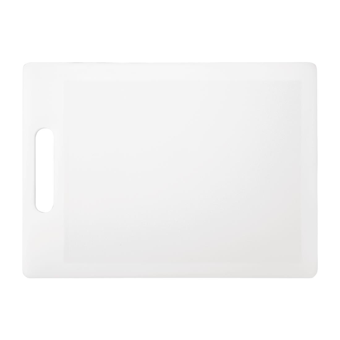 Nisbets Essentials polypropyleen snijplank wit 340 x 255 x 7mm