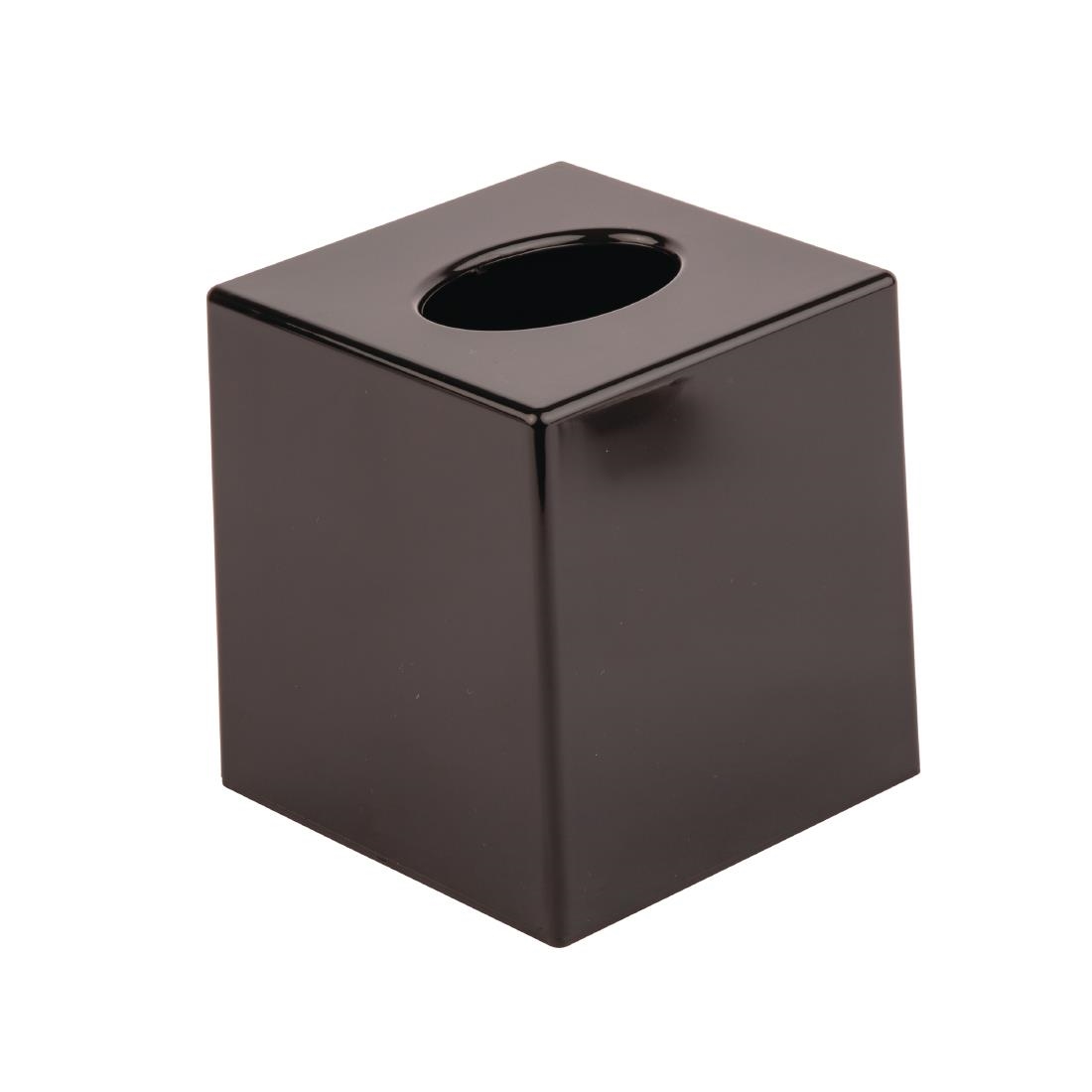 Zwarte vierkante tissue box
