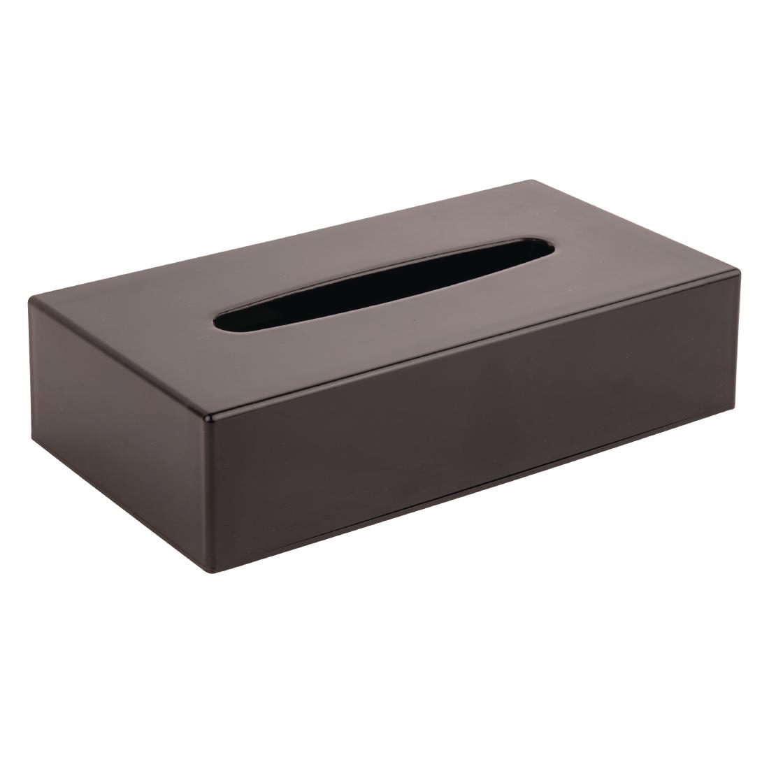Bolero Rechthoekige Tissue Houder Zwart