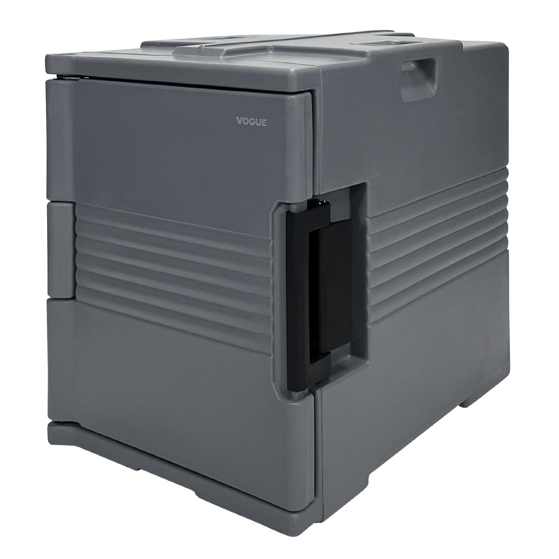 Vogue Thermo-Box 600 Voorlader Box Zwart voor GN Bak Afmeting - 465X610x630mm